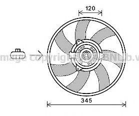 AVA QUALITY COOLING OL7565 Вентилятор, охолодження двигуна