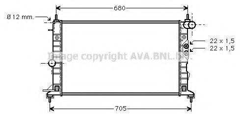 AVA QUALITY COOLING OLA2244 Радіатор, охолодження двигуна