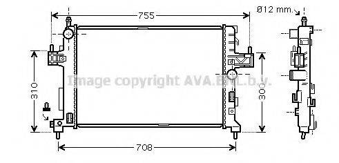 AVA QUALITY COOLING OLA2380 Радіатор, охолодження двигуна