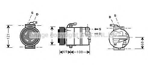 AVA QUALITY COOLING OLK317 Компресор, кондиціонер