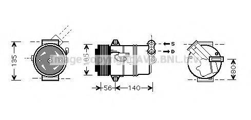 AVA QUALITY COOLING OLK428 Компресор, кондиціонер