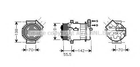 AVA QUALITY COOLING OLK586 Компресор, кондиціонер