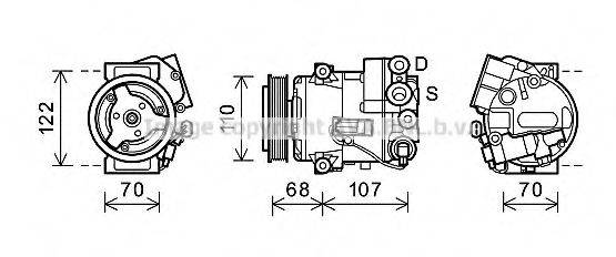 AVA QUALITY COOLING OLK594 Компресор, кондиціонер