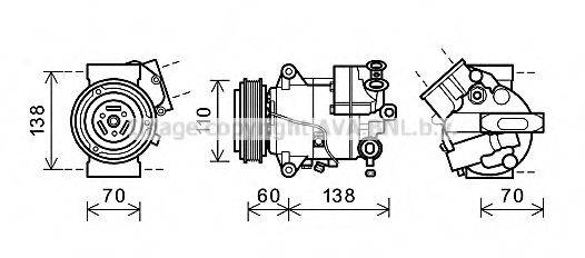 AVA QUALITY COOLING OLK607 Компресор, кондиціонер