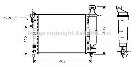 AVA QUALITY COOLING PE2012 Радіатор, охолодження двигуна