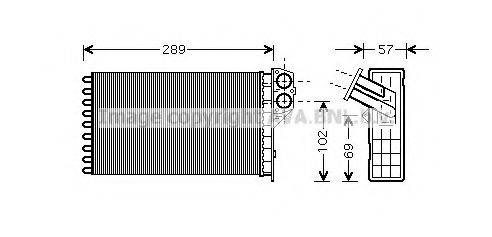 AVA QUALITY COOLING PE6226 Теплообмінник, опалення салону