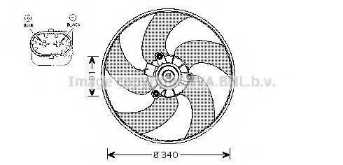 AVA QUALITY COOLING PE7522 Вентилятор, охолодження двигуна