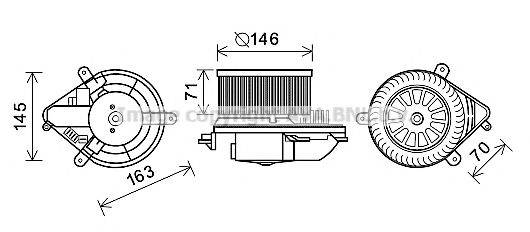 AVA QUALITY COOLING PE8389 Електродвигун, вентиляція салону