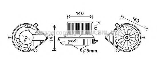 AVA QUALITY COOLING PE8394 Електродвигун, вентиляція салону