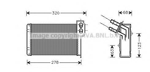 AVA QUALITY COOLING RT6048 Теплообмінник, опалення салону