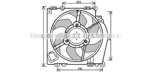 AVA QUALITY COOLING RT7542 Вентилятор, охолодження двигуна