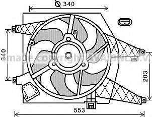 AVA QUALITY COOLING RT7548 Вентилятор, охолодження двигуна