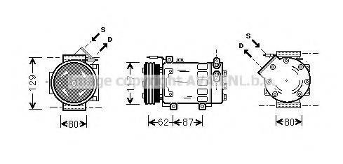 AVA QUALITY COOLING RTK076 Компресор, кондиціонер