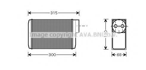 AVA QUALITY COOLING SA6017 Теплообмінник, опалення салону