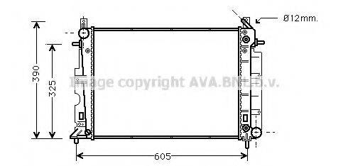 AVA QUALITY COOLING SB2008 Радіатор, охолодження двигуна