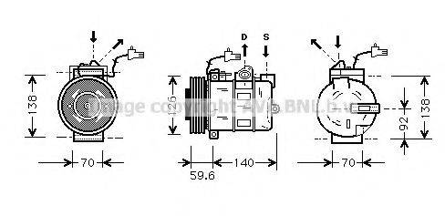 AVA QUALITY COOLING SBAK054 Компресор, кондиціонер