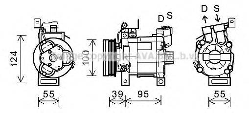 AVA QUALITY COOLING SUK085 Компресор, кондиціонер