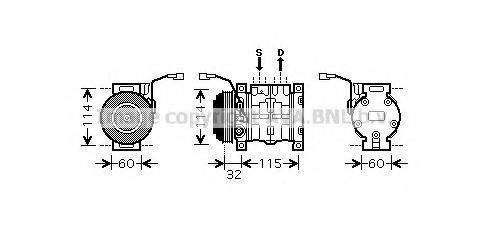 AVA QUALITY COOLING SZAK110 Компресор, кондиціонер