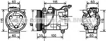 AVA QUALITY COOLING SZK118 Компресор, кондиціонер