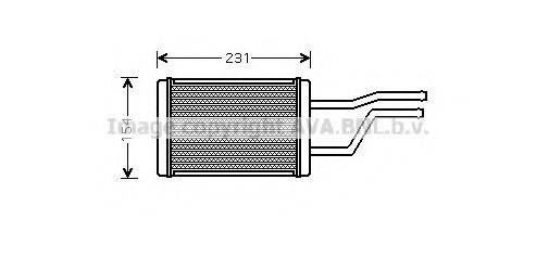 AVA QUALITY COOLING TO6326 Теплообмінник, опалення салону