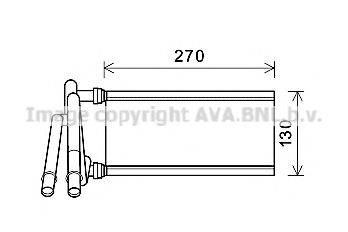 AVA QUALITY COOLING TO6706 Теплообмінник, опалення салону