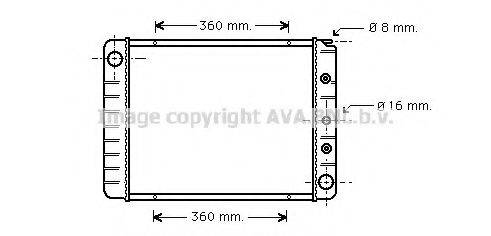 AVA QUALITY COOLING VO2039 Радіатор, охолодження двигуна