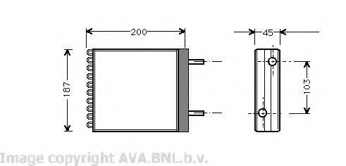 AVA QUALITY COOLING VO6066 Теплообмінник, опалення салону