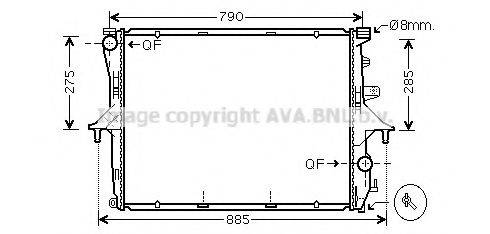 AVA QUALITY COOLING VW2214 Радіатор, охолодження двигуна