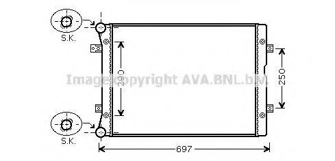 AVA QUALITY COOLING VW2283 Радіатор, охолодження двигуна