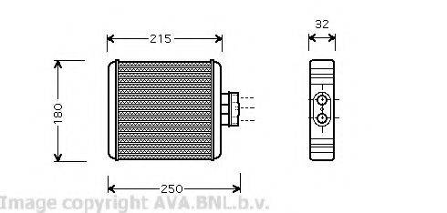 AVA QUALITY COOLING VW6196 Теплообмінник, опалення салону