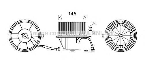 AVA QUALITY COOLING VW8351 Електродвигун, вентиляція салону