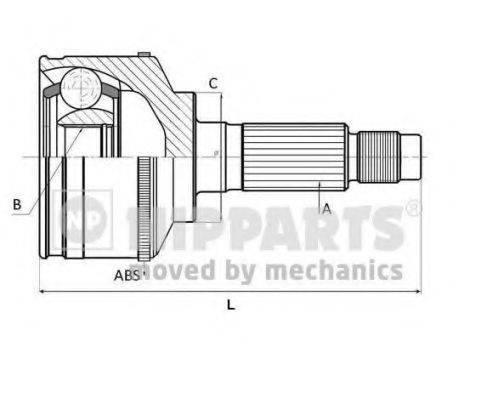 NIPPARTS J2822109 Шарнірний комплект, приводний вал