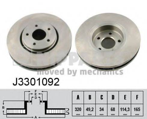 NIPPARTS J3301092 гальмівний диск