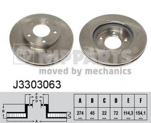 NIPPARTS J3303063 гальмівний диск