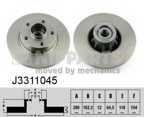 NIPPARTS J3311045 гальмівний диск