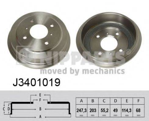 NIPPARTS J3401019 Гальмівний барабан