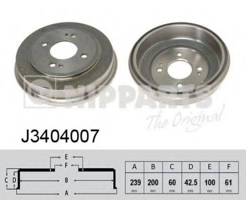 NIPPARTS J3404007 Гальмівний барабан