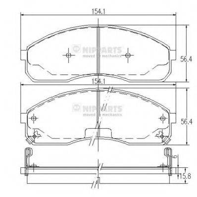 NIPPARTS J3600310 Комплект гальмівних колодок, дискове гальмо