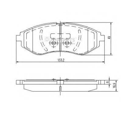 NIPPARTS J3600911 Комплект гальмівних колодок, дискове гальмо