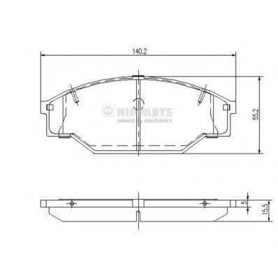 NIPPARTS J3602047 Комплект гальмівних колодок, дискове гальмо