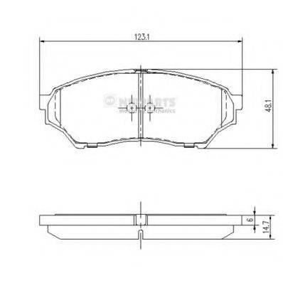 NIPPARTS J3605040 Комплект гальмівних колодок, дискове гальмо