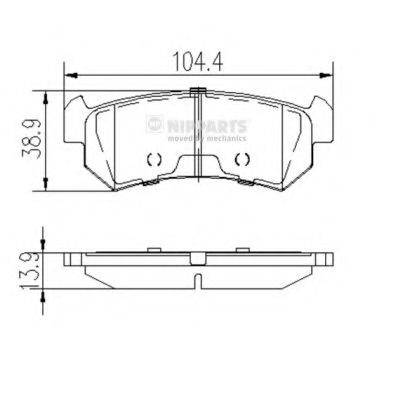 NIPPARTS J3610903 Комплект гальмівних колодок, дискове гальмо