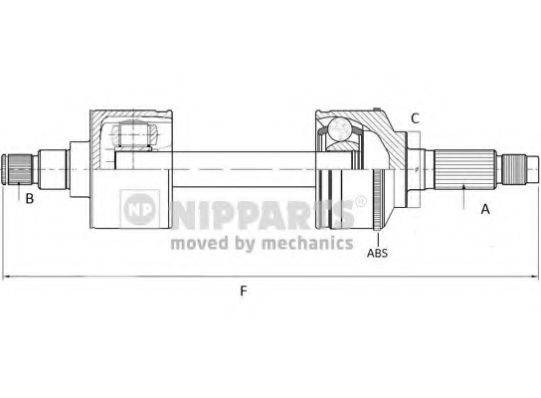 NIPPARTS N2803000 Приводний вал