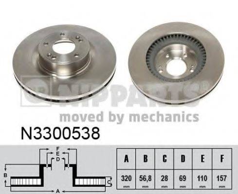 NIPPARTS N3300538 гальмівний диск