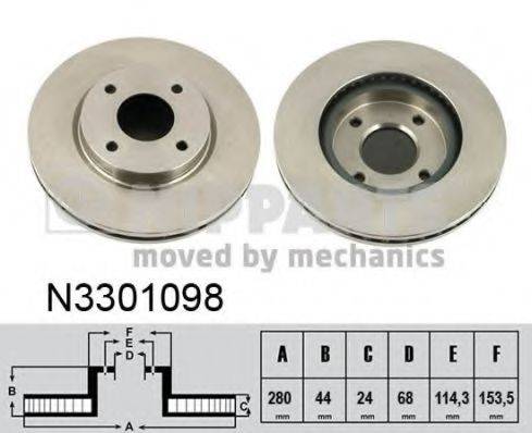 NIPPARTS N3301098 гальмівний диск