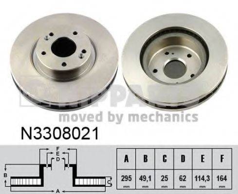 NIPPARTS N3308021 гальмівний диск