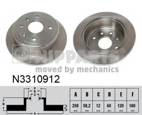 NIPPARTS N3310912 гальмівний диск