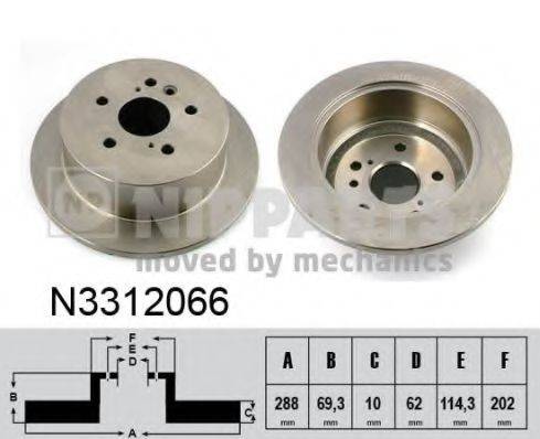 NIPPARTS N3312066 гальмівний диск