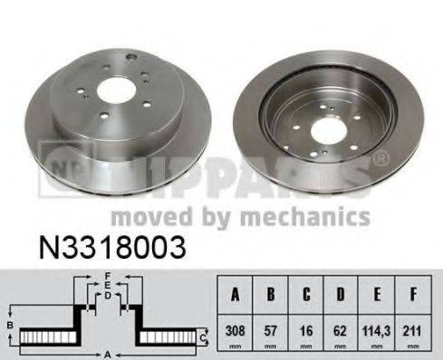 NIPPARTS N3318003 гальмівний диск