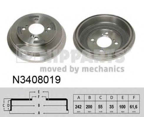 NIPPARTS N3408019 Гальмівний барабан